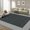 Black, variant on Modern Bordered Washable Rug for Living Room, Various Sizes Non-Slip Area Carpet with Neutral Border Design, Stain Resistant & Ultra Soft Low Pile Floor Cover for Bedroom, Apartment