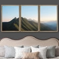 thumbnail image 3 of wall26 - 3 Piece Framed Canvas Wall Art - Landscape with Mountains Under Blue Sky - Modern Home Art Stretched and Framed Canvas Ready to Hang - 24"x36"x3 Natural, 3 of 5