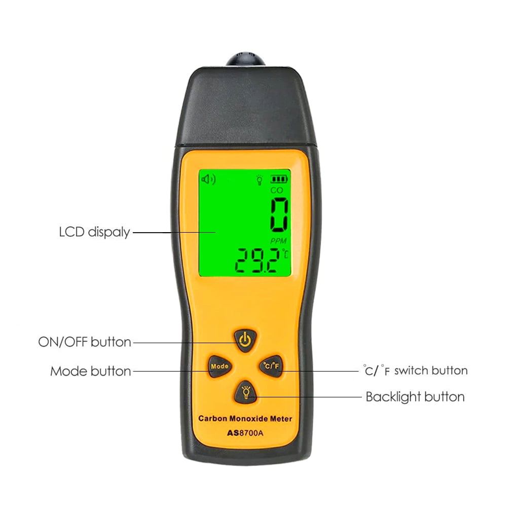 Handheld Carbon Monoxide Meter CO Detector Portable CO Gas Leak Detector High Precision Carbon Monoxide Tester