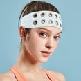 thumbnail image 3 of Breathable Cutout Headband with Metal for Women Stretchy Wide Fashion Accessory Punk Style for All Hair Types, 3 of 3