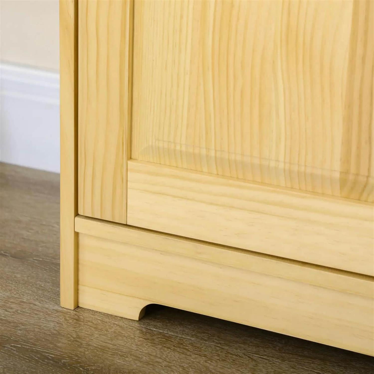 Demi Bonn 30" Large Wooden Kitchen Pantry Cabinet, Freestanding Storage with Doors & Shelves for Dining Room Organization, Beige