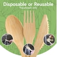 thumbnail image 6 of Jenvita Bamboo Disposable Cutlery Set, Compostable Flatware, 100 Pack, 6 of 10
