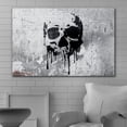 thumbnail image 2 of HFDF Canvas Prt Wall Art Meltg Skull on Gritty Gray City Wall Abstract Shapes Digital Art Graffiti & Street Art Bohemian Scenic Urban Cityscape for Livg Room, Bedroom, Office - 20x16inch Framed, 2 of 6