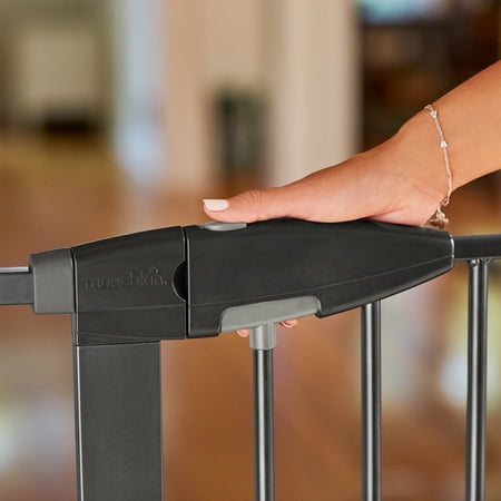 Munchkin® Easy Close XL™ Pressure Mounted Metal Baby Gate for Stairs, Hallways and Doors, Black