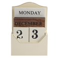 thumbnail image 2 of Calendario de escritorio de madera, calendario perpetuo de madera, diseño ambiental, para oficina, hogar, OGG, 2 of 5