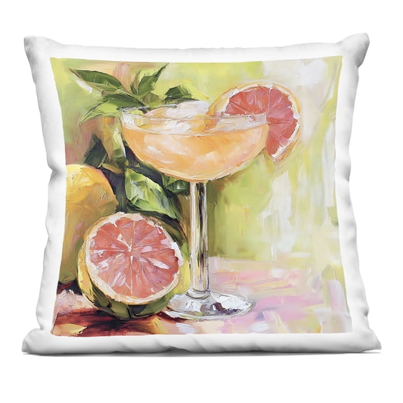 Stupell Industries Grapefruit Summer Cocktail Decorative Printed Throw Pillow, design by Riley B, 18 x 7 x 18