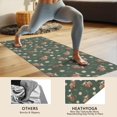 thumbnail image 4 of Green Highland Cow Dinosaur Pattern Hot Yoga Mat Towel Non Slip for Hot Yoga - Quick-Drying Yoga Mat Cover with 4 Corner Pockets with Travel Bag - Hot Yoga Towel Non Slip 70"x26", 4 of 6