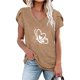 thumbnail image 2 of Blusa informal con estampado de manga corta y cuello en V de verano para mujer con estilo OAVQHLG3B Store  lin121212, 2 of 4