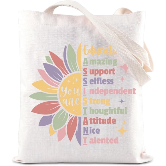 Education Assistant Appreciation Tote Bag Best EA Teacher Canvas Bag Assistant Trainer Gift Education Assistant Life Gift