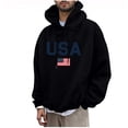 thumbnail image 5 of Yertdoel Hoodies for Men Drawstring USA Graphic Print Long Sleeve Hooded Sweatshirt Stylish Warm Casual Pullover Top with Pocket, 5 of 7