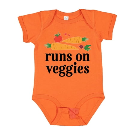 

Inktastic Vegetarian Runs on Veggies Gift Baby Boy or Baby Girl Bodysuit