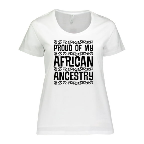 Inktastic Black History Proud African Ancestry Women's Plus Size T-Shirt