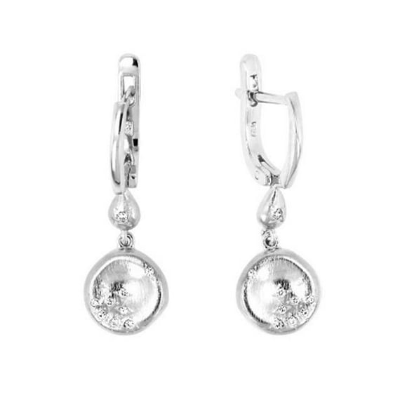 Little Sparkles Scattered Stars Earrings - White Gold Sterling Silver 925