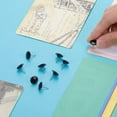 thumbnail image 2 of Scheam Plastic Push Pins, Steel Point Thumb Tacks for Cork Board, Black,100 Pcs, 2 of 7