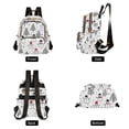 thumbnail image 4 of FORMRS Mini Backpack Purse for Women Travel Daypack Casual Shoulder Bag, Black Cartoon Snowmen, 4 of 7