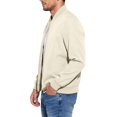 thumbnail image 6 of GrmtClth Men's Lightweight Bomber Jacket – Wind-Resistant Spring Fall Full Zip Up，Regular Fit with Pockets Khaki 3XL, 6 of 8