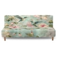 thumbnail image 2 of SCRAWLGOD Hummingbird Hibiscus Floral Print Sofa Cover with Elastic Bottom Armless Futon Slipcovers Dustproof Soft Couch Covers Anti Scratch for Living Room, 2 of 9