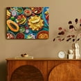 thumbnail image 4 of Hidden Frame Canvas Wall Art - Vibrant Latin Mexican Food Platter Style Popular Wall Decor for Dining Room & Kitchen 32x24in, 4 of 8