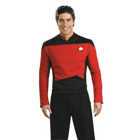 Star Trek Mens Next Generation Deluxe Red Shirt Adult Halloween Costume