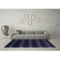 thumbnail image 3 of Ahgly Company Indoor Rectangle Abstract Blue Modern Area Rugs, 2' x 5', 3 of 4