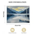 thumbnail image 3 of JEUXUS Lake Nature Landscape Wall Art: Large Mountain Scenery Canvas Artwork Window View Boat Print Painting Decor Calming Horizontal Yosemite Picture for Living Room Bedroom Home Office, 3 of 6