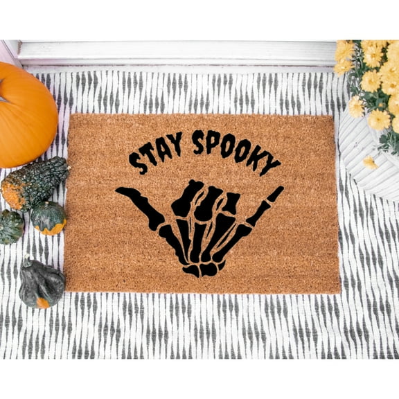 Doormat Stay Spooky Halloween Welcome Mat Halloween Shirt Gift For D (18" x 30") #5963