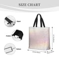 thumbnail image 4 of Vsdgher Glitter Light Pearl print Tote Bag for Women Shoulder Bag with Zipper Large Shoulder Bag Handle Handbag Portable Washable for Travel, Work, 4 of 8