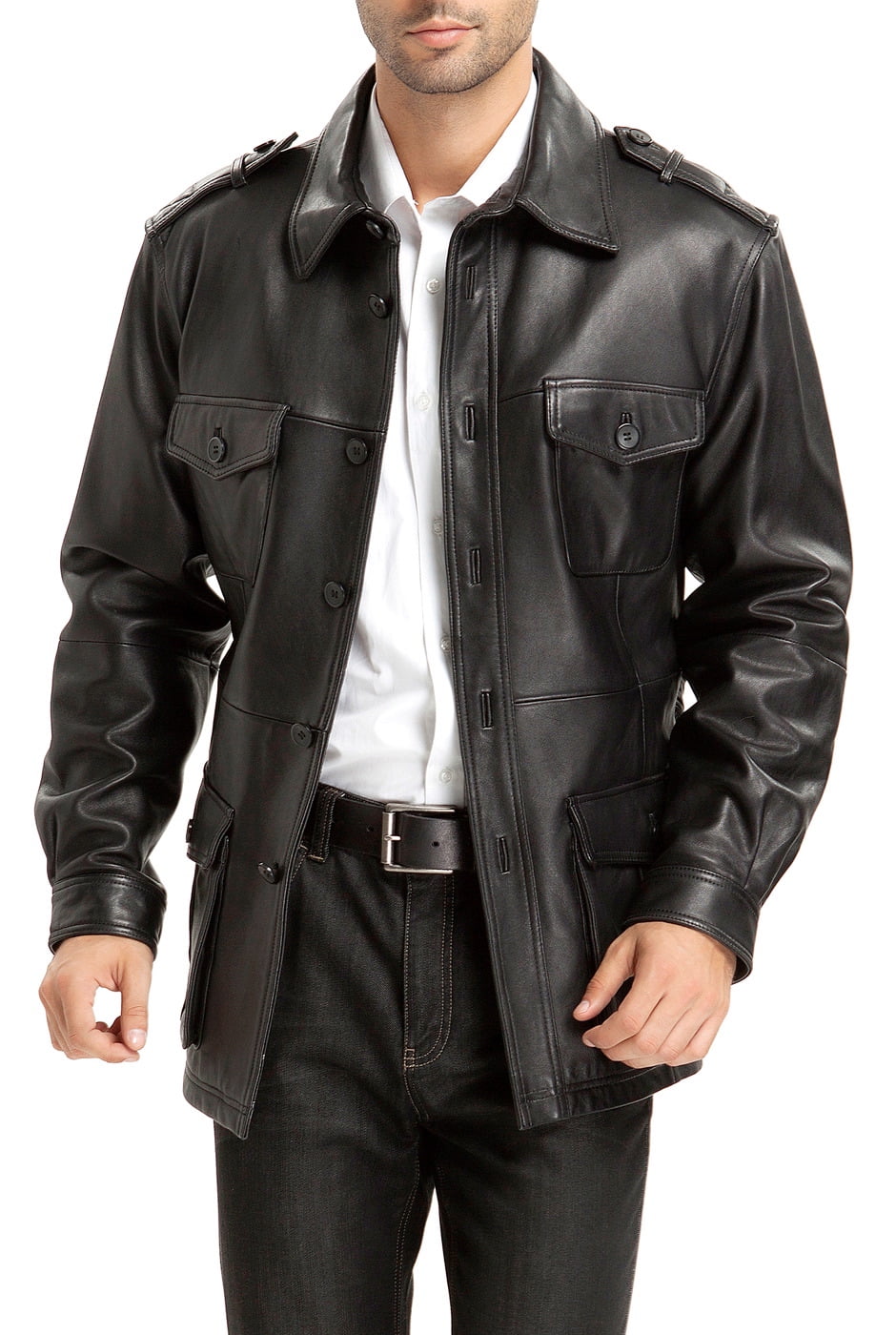 Bgsd Men S Charles Military Style Lambskin Leather Trench Coat Bgsd Men S Charles Military Style Lambskin Leather Trench Coat Com