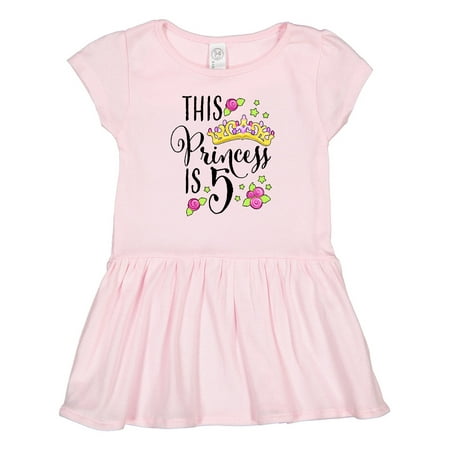 

Inktastic This Princess is Five- 5th Birthday Gift Toddler Girl Dress