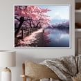 thumbnail image 2 of Designart "Sunset Glow Over Mount Kinabalu in Malaysia III" Extra Large Landscapes Framed Wall Art - Country Pink Mountains Lake Living Room Framed Canvas Art, 2 of 7