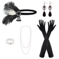 thumbnail image 1 of Set de accesorios PLULON Flapper Great Gatsby de los años 20, 8 piezas, 1 of 6
