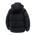 thumbnail image 7 of Puffer Jacket Men Hooded Long Sleeve Solid Color Thick Velvet Lined Casual Jacket Warm Winter Coat for Cold Protection, 7 of 7