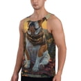 thumbnail image 2 of Pofeuu Flower Field Cute Bulldog Print Men's Workout Tank Tops Sleeveless Muscle Gym Shirt Quick Dry-3X-Large, 2 of 7