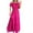 Hot Pink, variant on Feancey Women's 2025 Fashion Maxi Dresses Puff Sleeve Off Shoulder Cocktail Dress Elegant Dressy Wedding Guest Dresses Casual High Waist Pleated Formal Dresses,Red,S