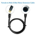 thumbnail image 2 of Graflsoa Waterproof IP65 E-Bike Motor Extension Cable, Female to Male Connector, ABS Material, 60cm to 160cm Length Options, Outdoor Use in Rainy Conditions, 2 of 6
