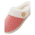 thumbnail image 3 of Naturalour Womens Slipper Warm Comfy House Slippers Knitted Shoes Faux Fur Lined Anti-Skid Rubber Sole Bedroom Cozy Indoor Outdoor Slippers, 3 of 5