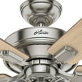 thumbnail image 4 of Hunter 52 inch Indoor Ceiling Fan with LED Lights and Pull Chain - Standard Mount Ceiling Fan, 5 Blades, For Bedroom, Living Room, or Kitchen, 3 inch Downrod - Crestfield 54206, Brushed Nickel, 4 of 16