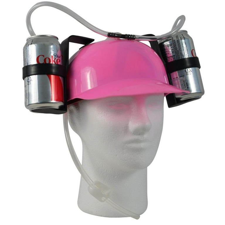 Beer & Soda Guzzler Helmet - Drinking Hat By EZ Drinker (Red) - Walmart.com