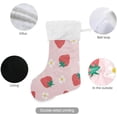 thumbnail image 3 of GZHJMY Strawberry Christmas Stocking, Personalized Large Candy Stocking Hanging Gift, Xmas Stockings Decoration for Family Holiday Party Ornaments Decor Fireplace, 3 of 7