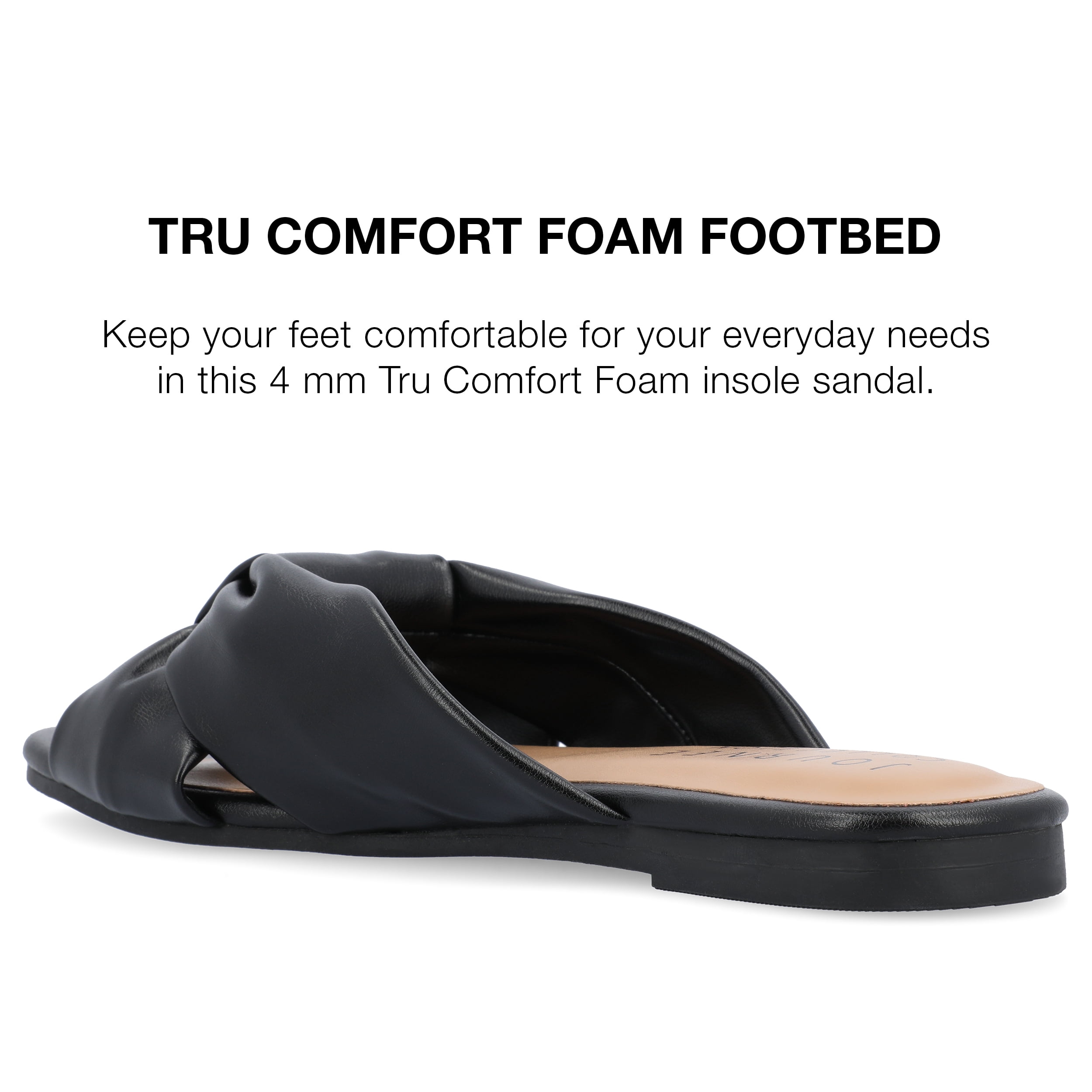 Journee Collection Womens Zetia Tru Comfort Foam Slip On Slide Sandals