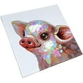 thumbnail image 1 of Urbalabs Farmhouse Pigs Pig Gifts For Pig Lovers Wall Canvas Wall Art 16 x 16 Print Abstract Animal Art Textured Paint Canvas Paintings Pop Art Pig Decor Prints Modern Wall Decor (16x16), 1 of 7