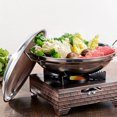 thumbnail image 4 of HLONK Poêle Wok en Acier Inoxydable Casserole Casserole Non - Poêles à Sauté Marmite Poêles à Induction Batterie de Cuisine de Cuisine avec Couvercle et Poignée Argent, 4 of 6