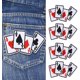 thumbnail image 4 of 5 parches para ropa de Poker Ace, emblema de tarjeta de póquer termoadhesivo, parches bordados para planchar, apliques de naipes, pegatina de tela para camiseta DIY Excelente Rendimiento, 4 of 5