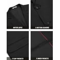 thumbnail image 5 of COOFANDY Mens Linen Casual Blazer Slim Fit Sport Coat Two Button Summer Suit Jacket Lightweight Business Sport Jacket, 5 of 6