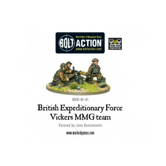 Warlord Games Bolt Action WW2 War British Expeditionary Force Vickers Mmg Team
