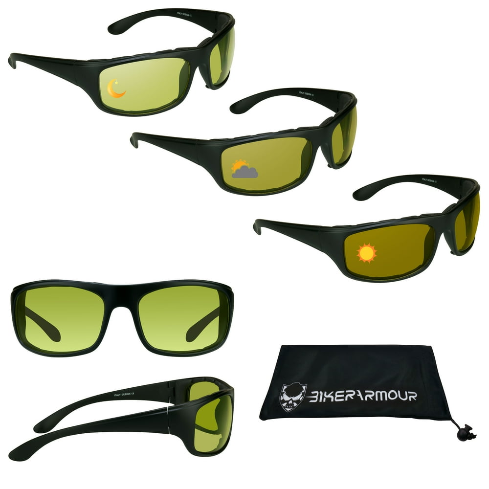 Bikershades - Bikershades Transition Motorcycle Glasses with