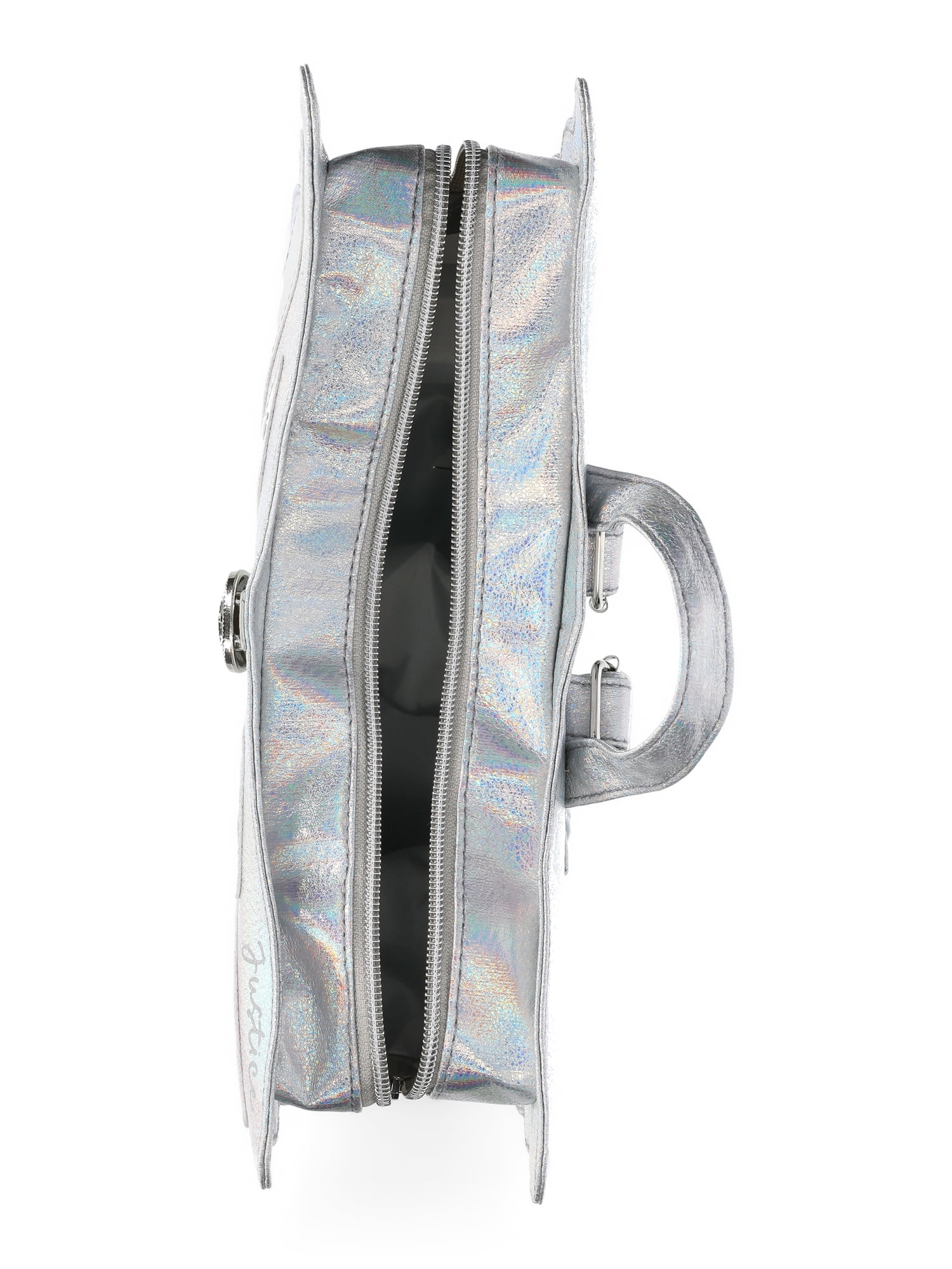 Justice Girls Butterfly Shaped Mini Backpack, Silver