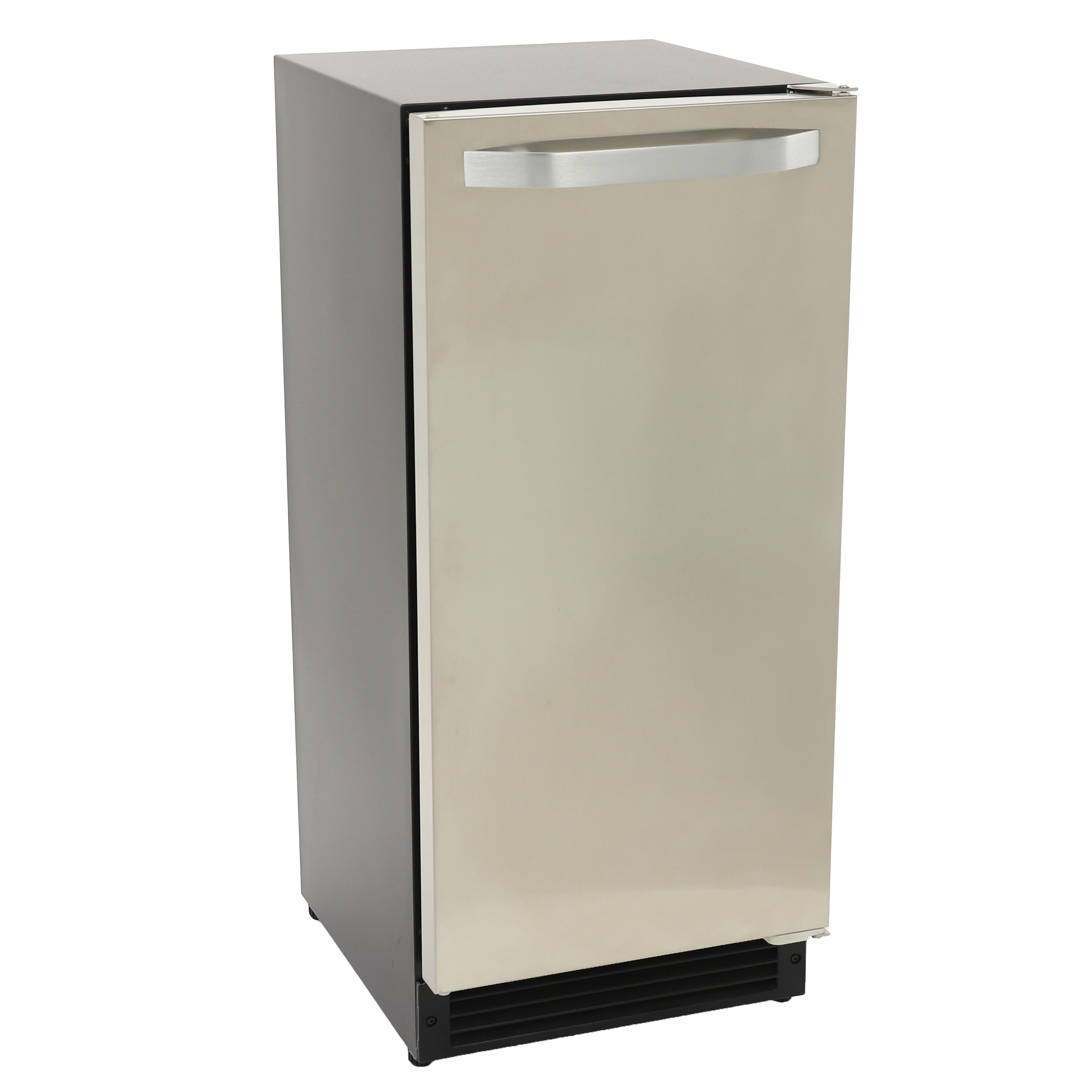 Maxx Ice Shallow Depth Indoor Built-In Undercounter Ice Maker, 15", 25 lbs, Crescent Ice Cubes, 22 lb Ice Storage Bin, in Stainless Steel (MIM25C)