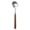 C, variant on Walnut Handle Stainless Steel Tableware Set, 4 Piece Log Wind Fork And Spoon Combo, Rustic Heavy Western Utensil For Household Dinner (A)