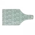 thumbnail image 1 of Grey Cutting Board, Big Leaves on Old Fashion Floral Background Feminine Dramatic Style Retro Graphic Print, Decorative Tempered Glass Cutting and Serving Board, Wine Bottle Shape, Grey, by Ambesonne, 1 of 1